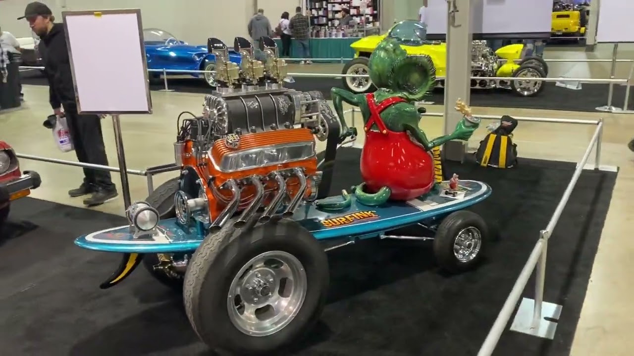 My Ed Roth&rsquo;s Rat Fink with the real Ed Roth&rsquo;s Surf Fink at The 2023 Chicago World of Wheels