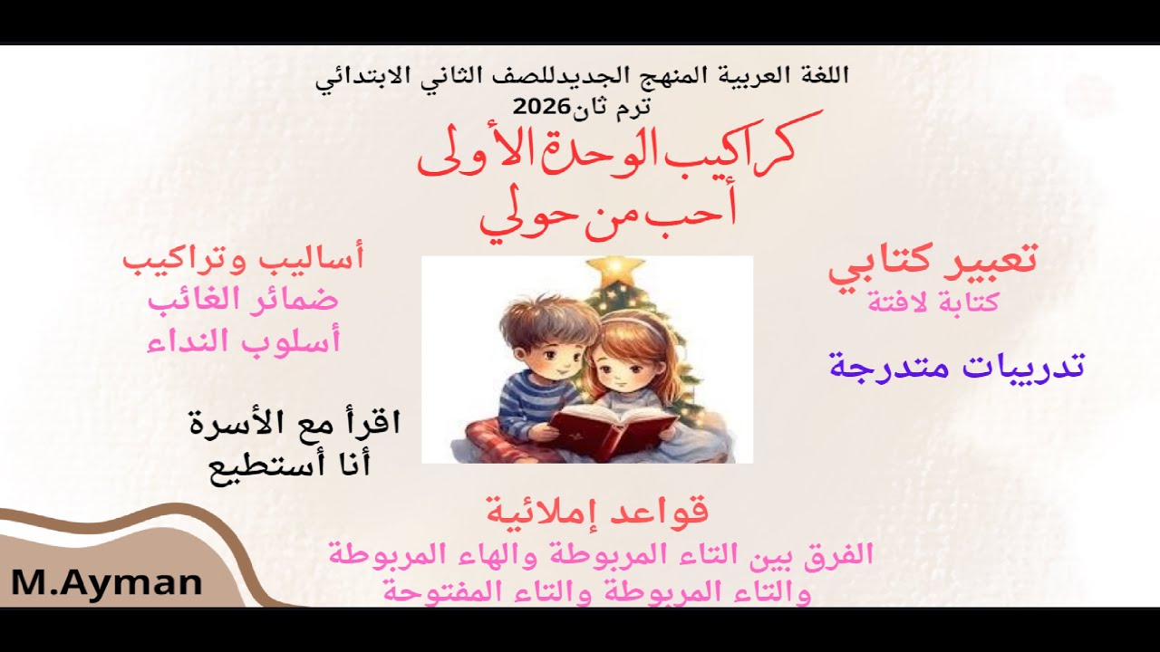 كراكيب الوحدة الأولى لغة عربية صف ثان ترم ثان