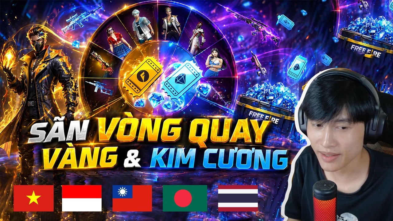 FREEFIRE - TH&Agrave;NH MỐC SĂN MIỄN PH&Iacute; V&Ograve;NG QUAY V&Agrave;NG V&Agrave; KIM CƯƠNG MỚI OB53 C&Aacute;C SEVER