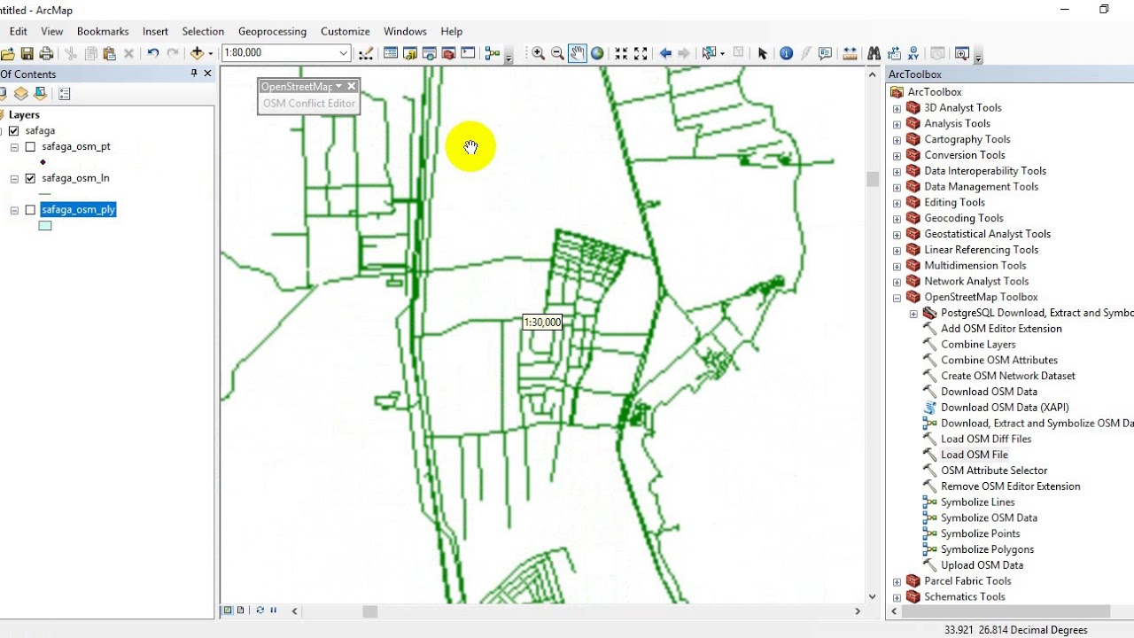 طريقة تحميل طبقات شيب فايل(طرق،استخدمات أرض،مباني) لأي منطقة بالعالم الجزء الاول