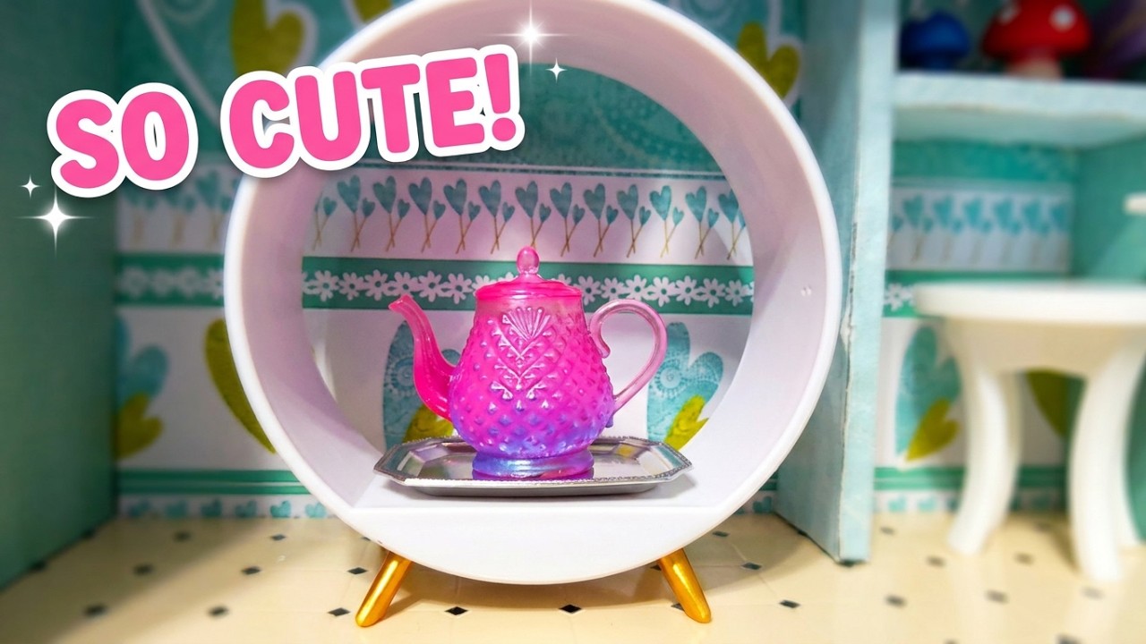 Making Mini Pink Rose Teapot 🌸 | Mini Verse Resin Craft #miniverse #craftingadventures #miniature