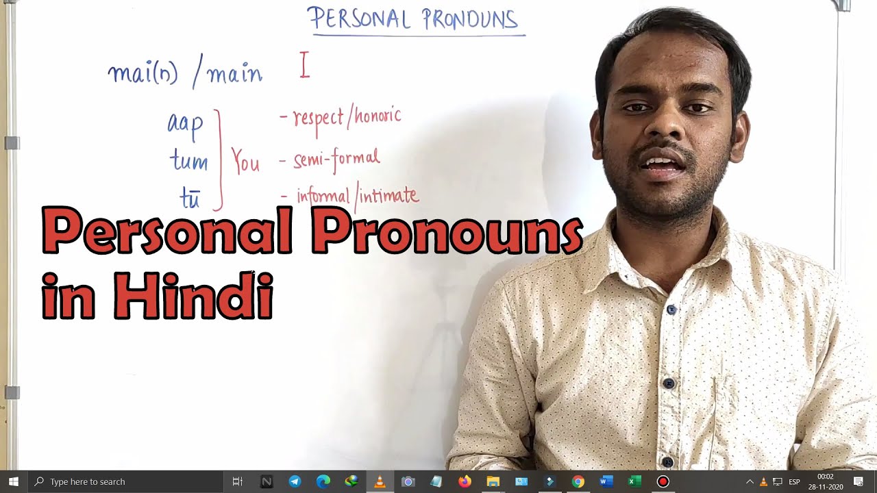 Tutorial 4 - Personal Pronouns - Your second set of Hindi words