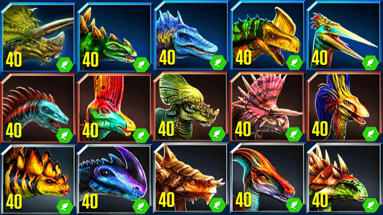 ALL SUPERSAURUS HERBIVORES ALL EVOLUTIONS MAX LV 40 #1 | JURASSIC WORLD THE GAME