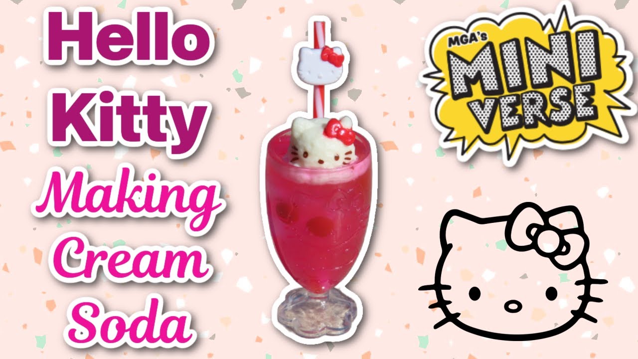 Hello Kitty Cream Soda - Miniverse Make it Mini Sanrio Miniature Foods!