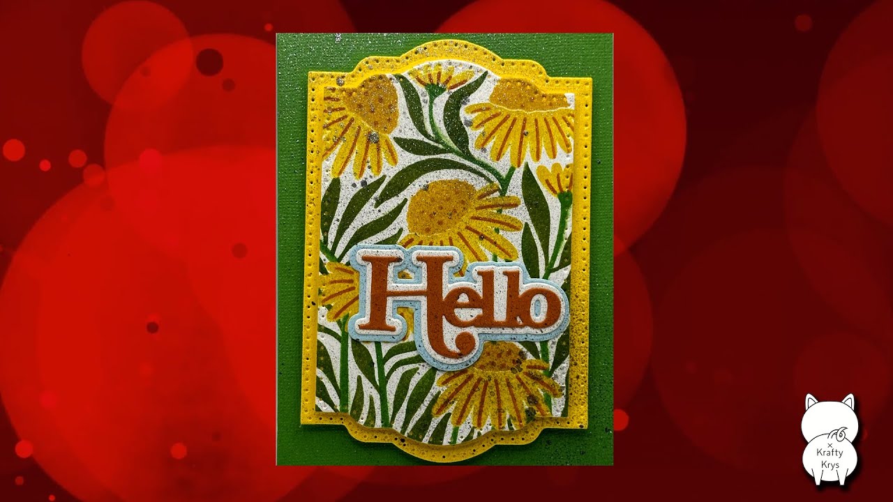 Spellbinders Coneflower Hello Card