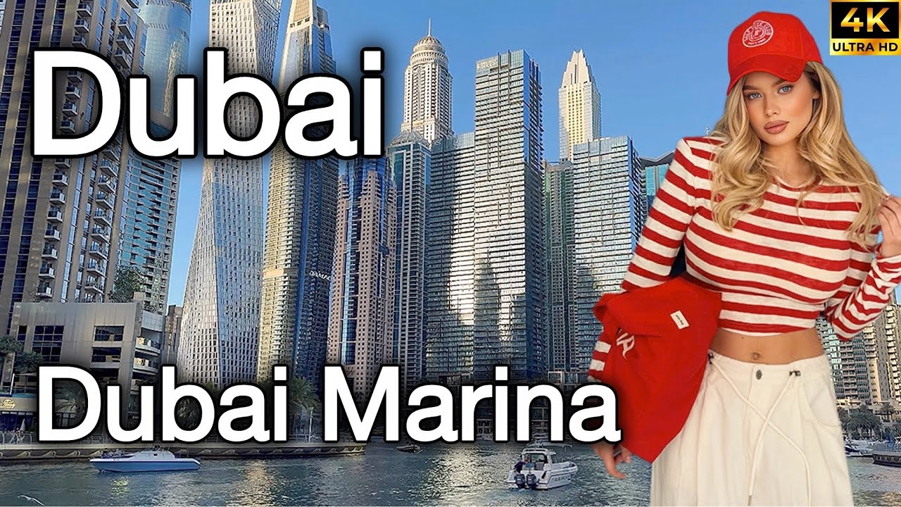 Dubai Marina 🇦🇪 Most Popular Tourist Destination! [ 4K ] Walking Tour