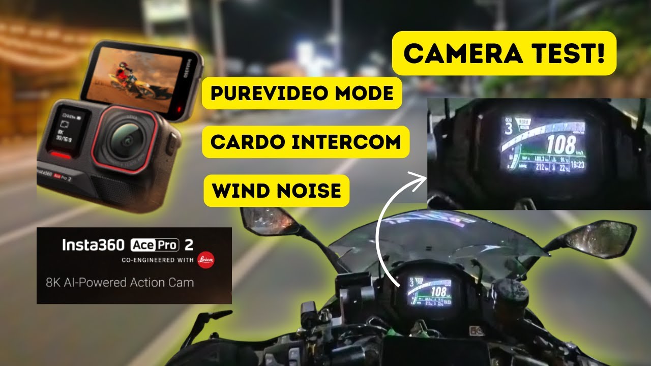 Insta360 Ace Pro 2 Test - Pure Mode - Cardo Connect-Wind Noise Reduction | Ninja1000SX | Lerks Moto
