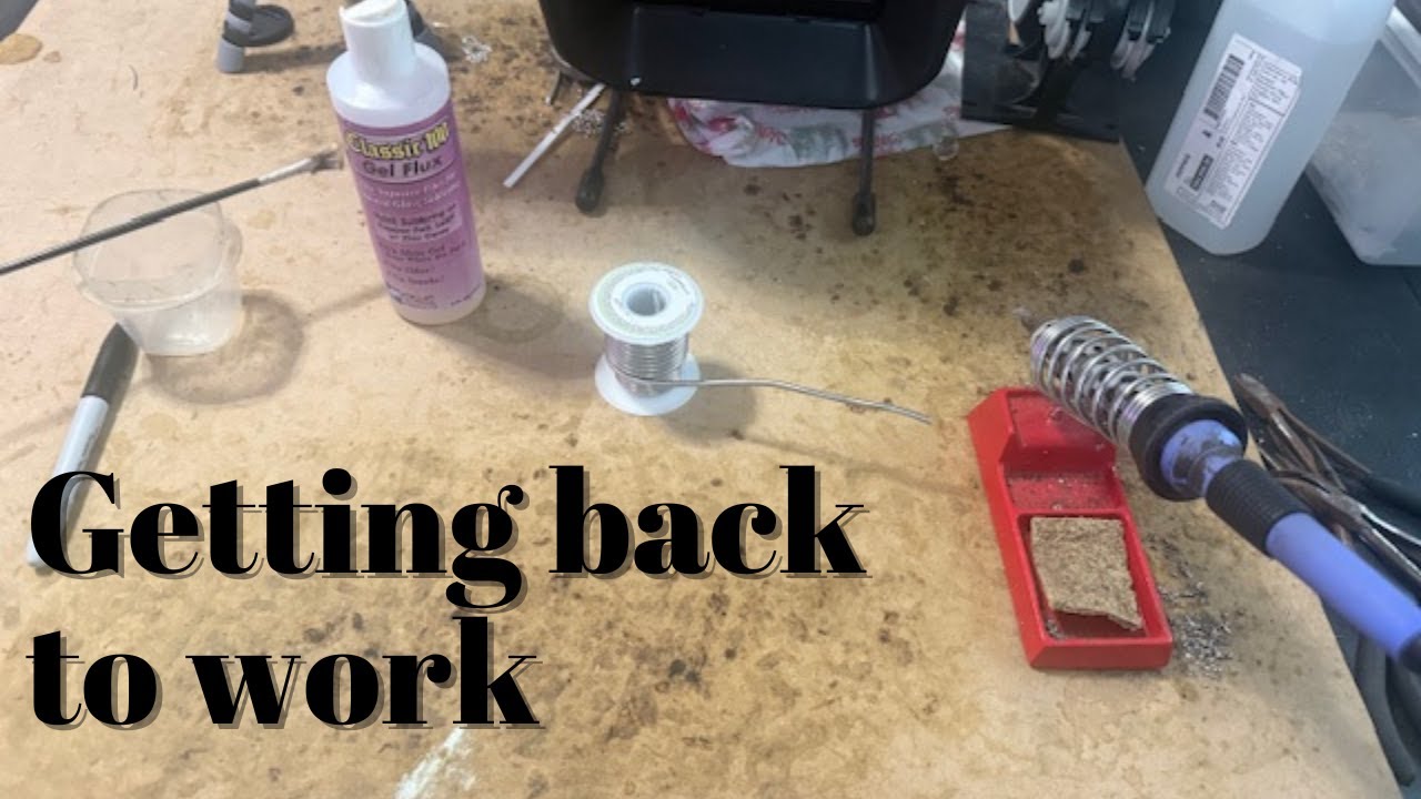 Getting back to work in my stained glass studio