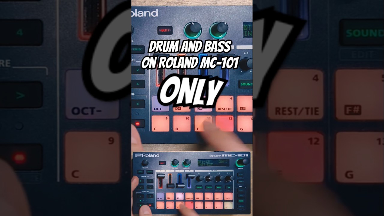 DnB on Roland MC-101 ONLY #dnb #drumandbass #rolandmc101 #groovebox #dawless