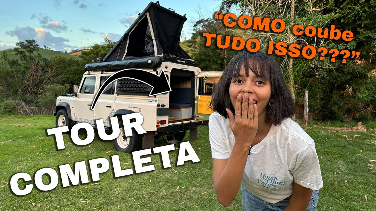 TOUR - Nosso Carro 4x4 transformado na nossa Casa Sobre Rodas - Defender 110 Motorhome