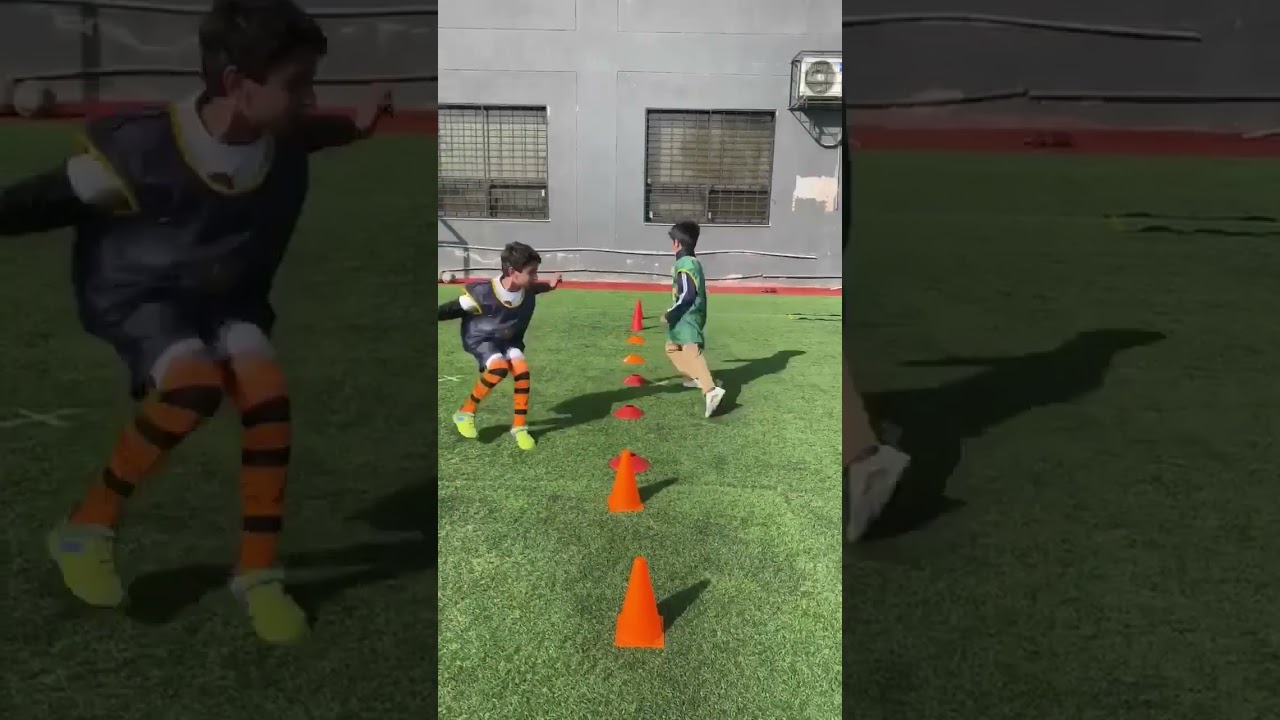 Fun speed & Reaction training Drill ⚡ fun drill for kids ⚽ #footballdrills #reaction #fun #soccer