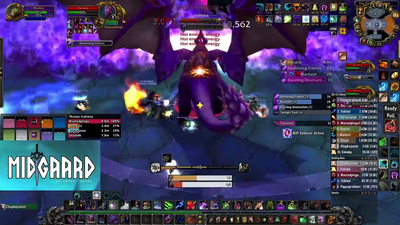 Cataclysm Feral Druid Tank - BOT 10HC - Theralion And Valiona