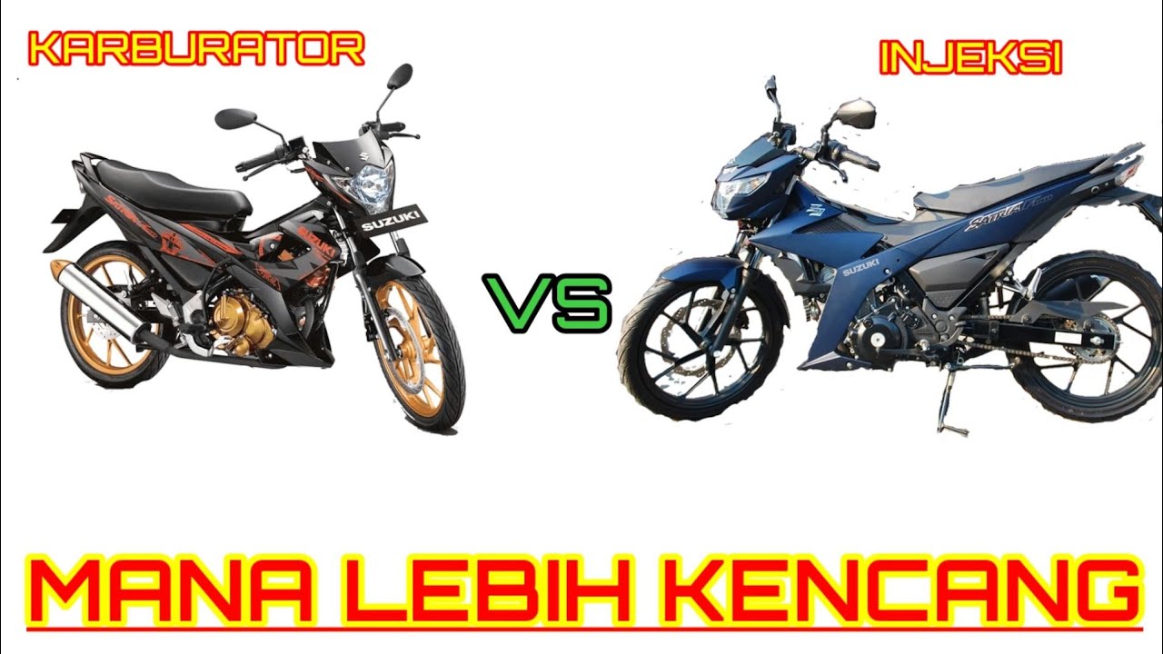 Perbandingan tenaga dan akselerasi antara Suzuki Satria F150 FI dan Suzuki Satria F150 Karbu