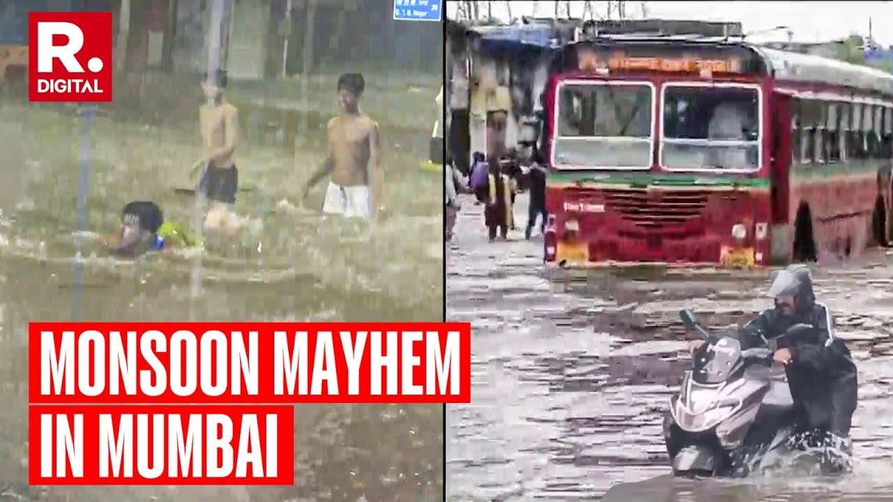 Monsoon Mayhem In Mumbai; Rain Delays Several Flights, Hits Train Operations