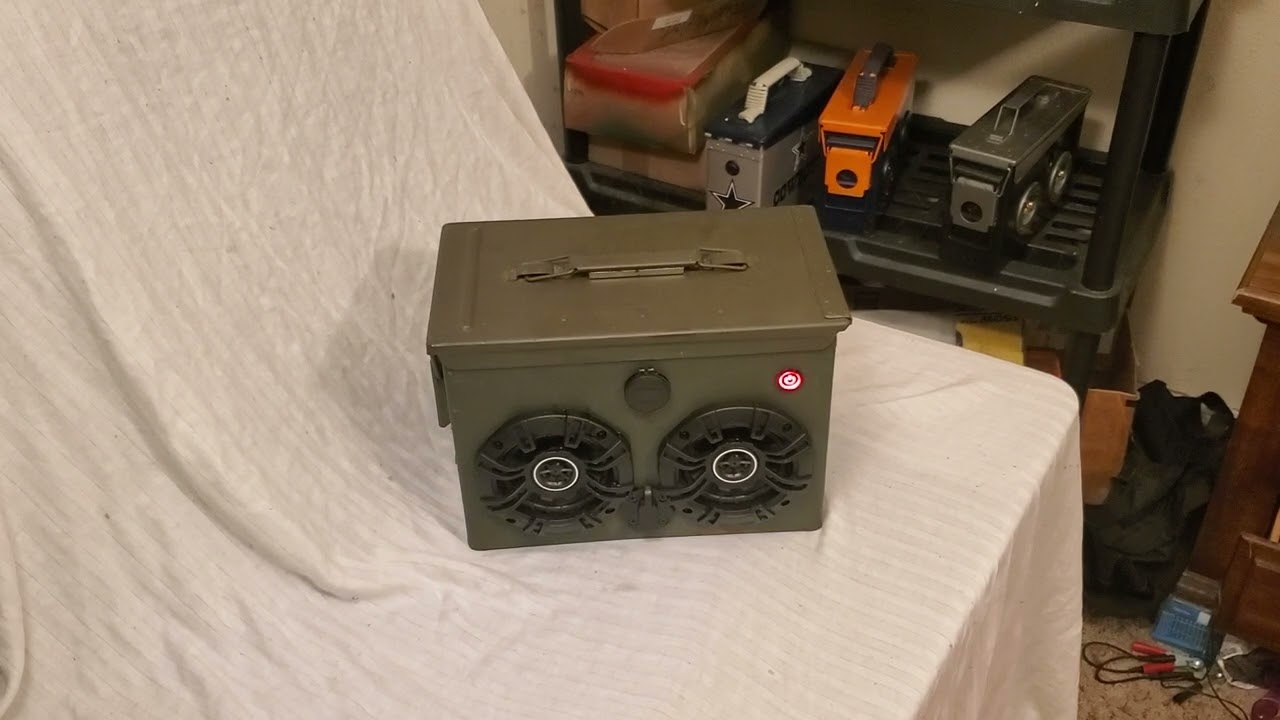 Ammo Can Bluetooth Speaker with built in storage area