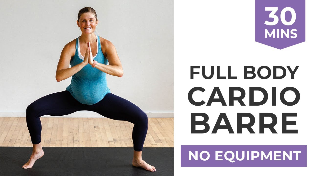 30-Minute Cardio Barre Workout | NO EQUIPMENT Workout | Postpartum + Pregnancy Workout