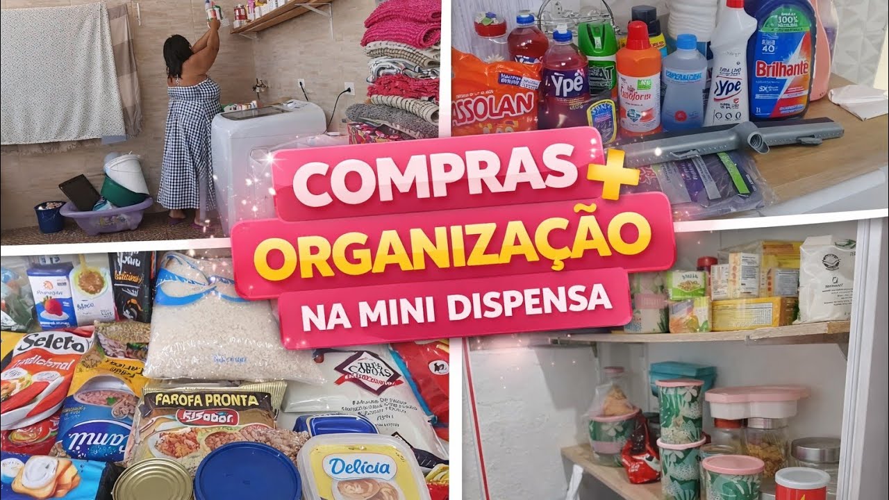 Compras do mês🛒 +organização na mini dispensa q era pra ser um banheiro.