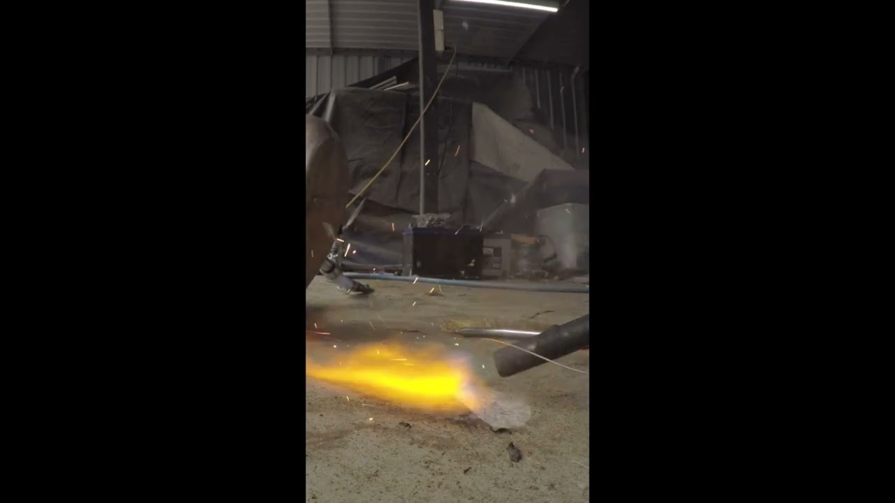 Exploding concrete when heated with gas torch!