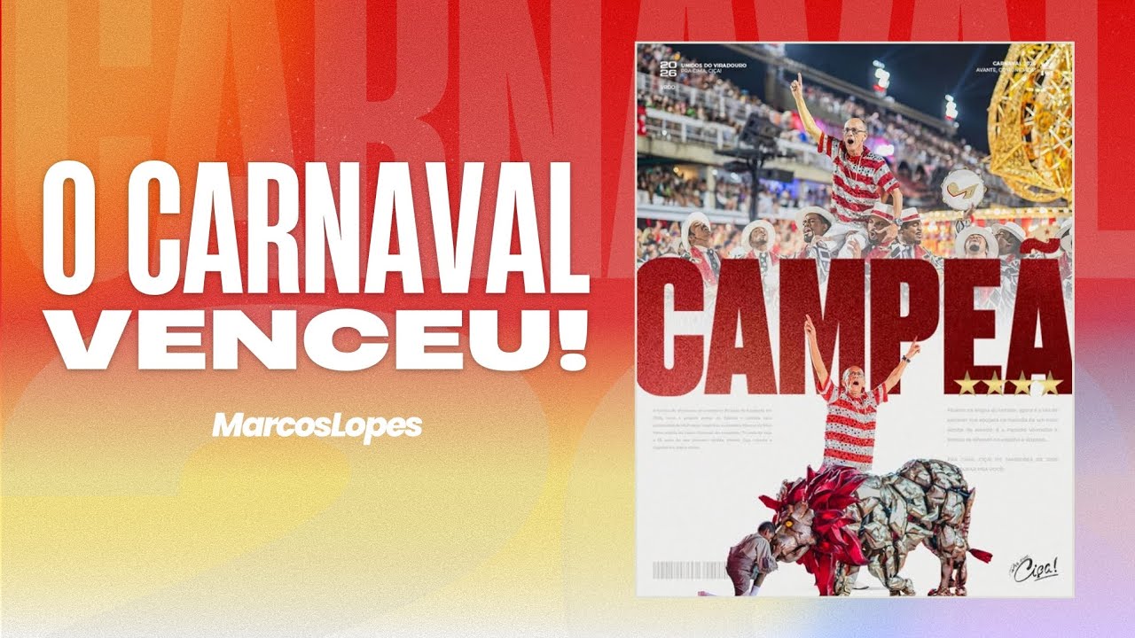 Viradouro campeã do Carnaval 2026 e muito mais! 