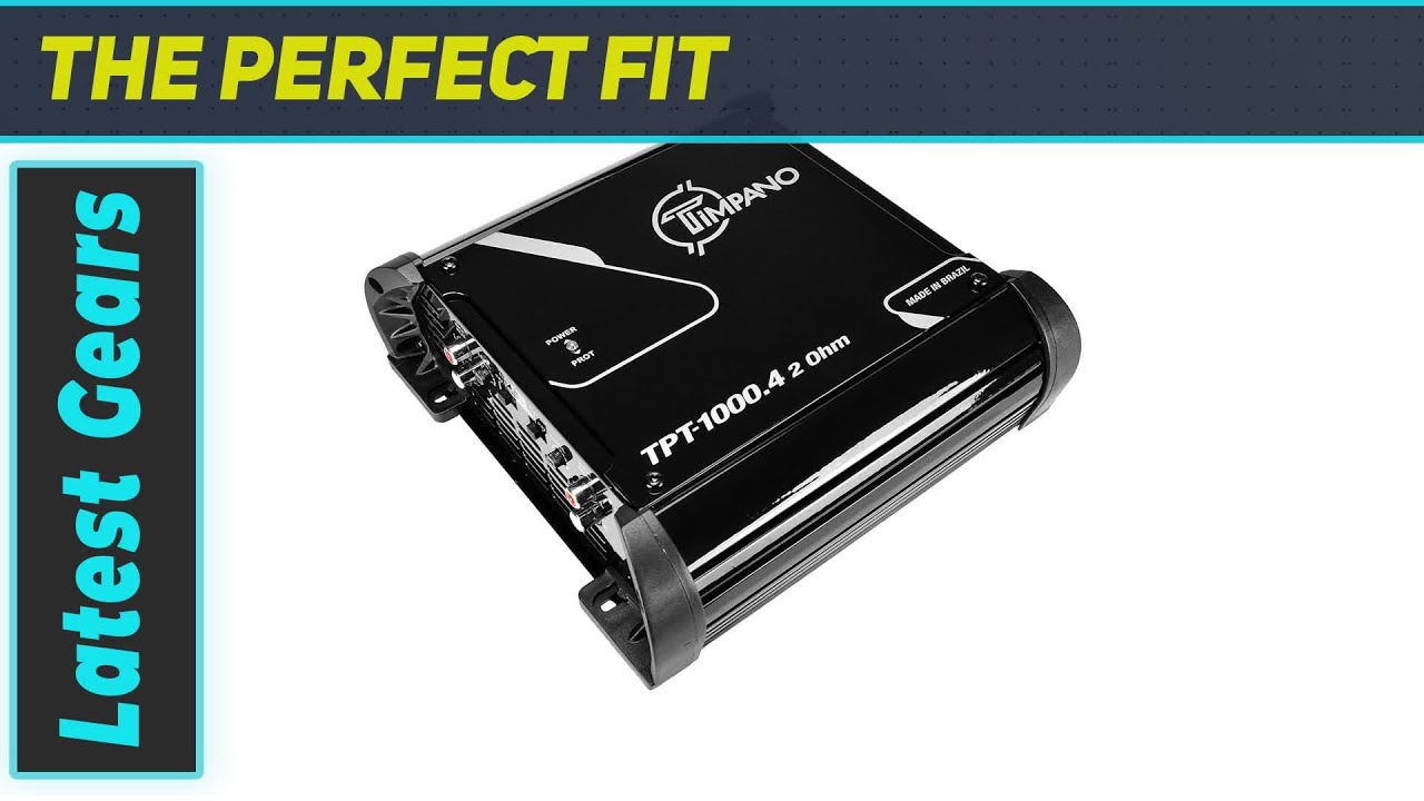 Timpano TPT-1000.4 Compact 4 Channel Car Audio Amplifier &ndash; Unleash Your Car Audio's Full