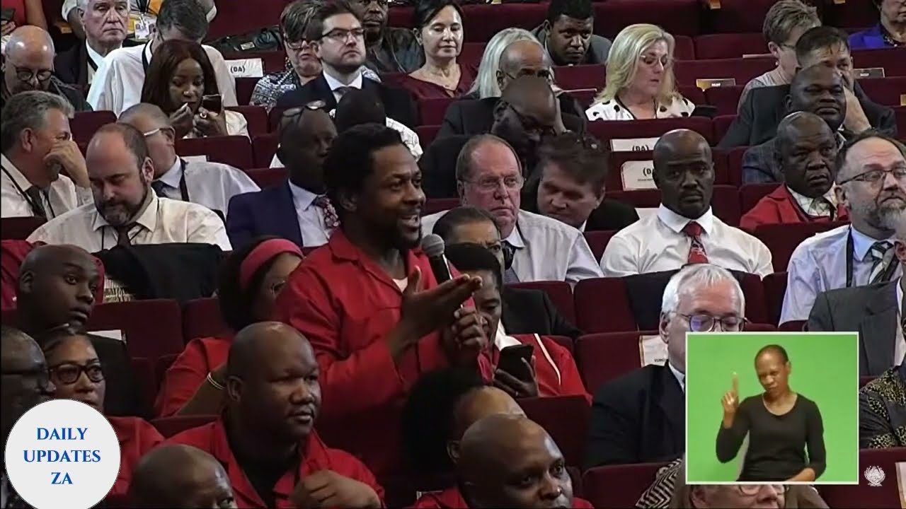 Mbuyiseni Ndlozi Mocking Gwede Mantashe.