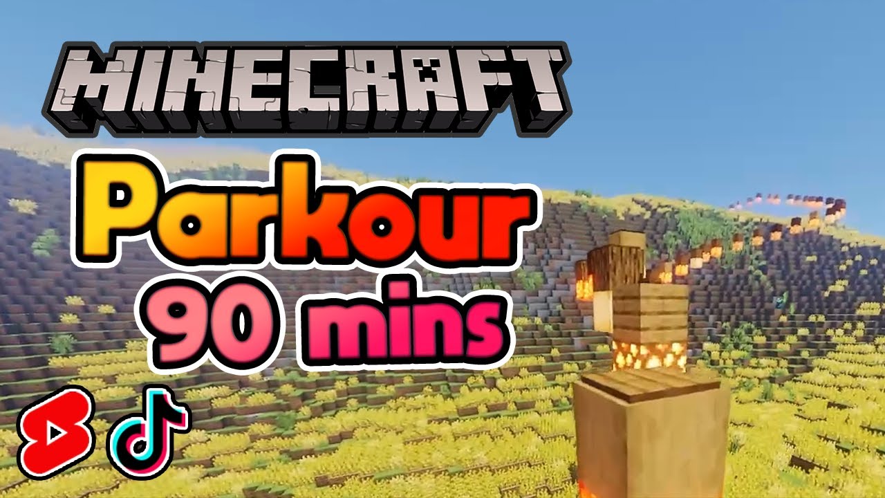92 Minutes Minecraft Parkour Shaders (Nature, ASMR, Download)