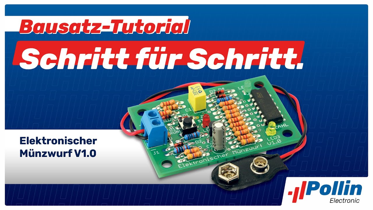 Schritt für Schritt: Bausatz Elektronischer Münzwurf V1.0 (Pollin Artnr. 810636)