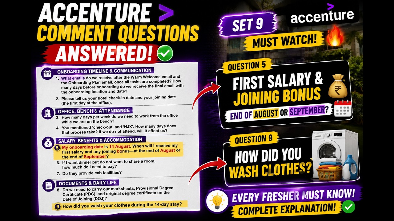 😱 Q&A для новичков в Accenture 🔥 Первая зарплата 💰, бонус при трудоустройстве 🎁 и стирка во время...