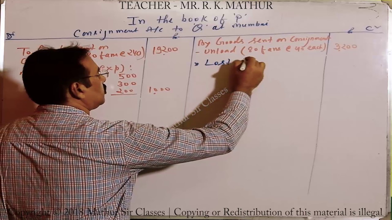 Consignment Account Sums 62 | Financial Accounting | Accountancy Videos | Mathur Sir Classes