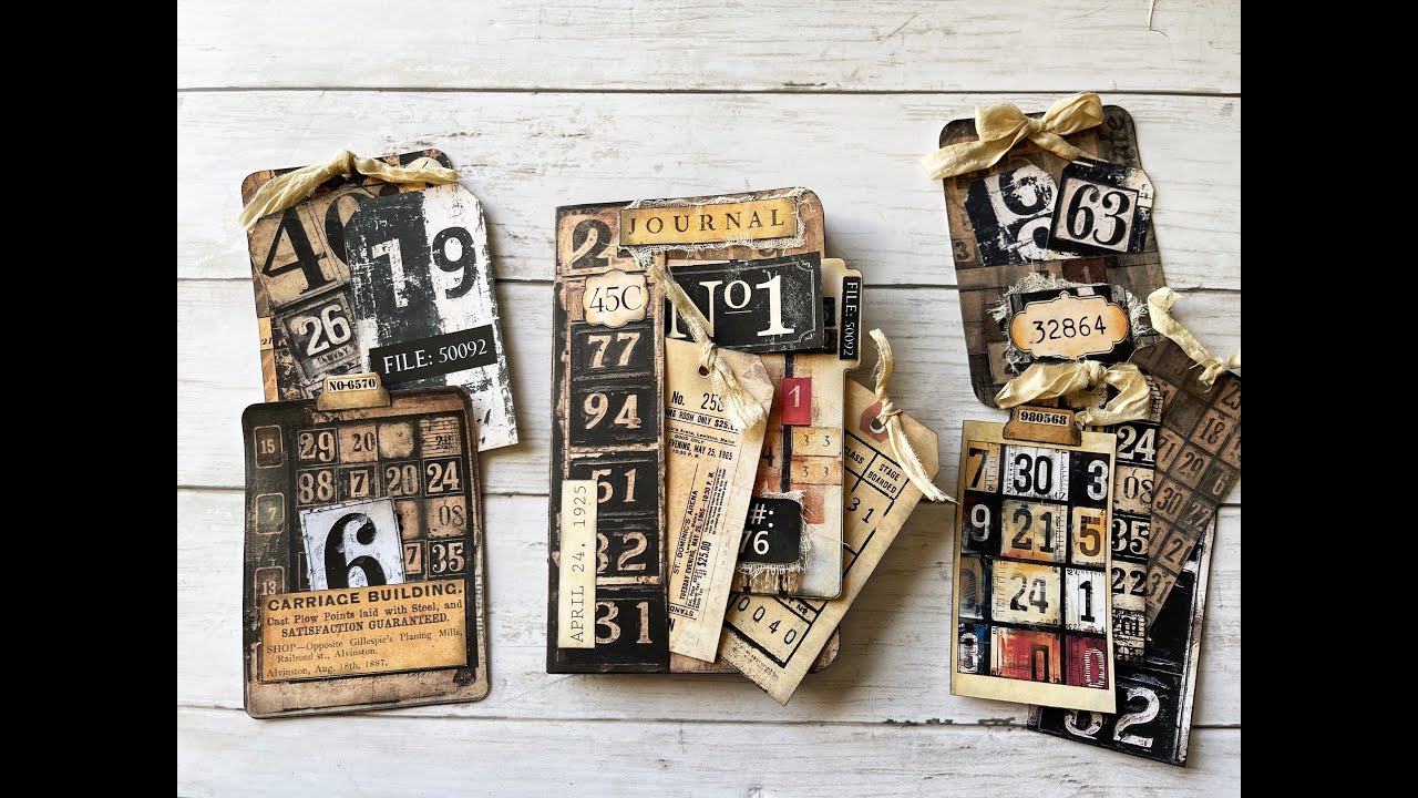 SS Digital Studio industrial-style number folio journal #vintagefolio
