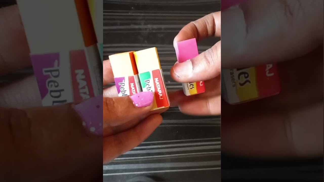 Colourful Erasers  #eraser #shortsvideo