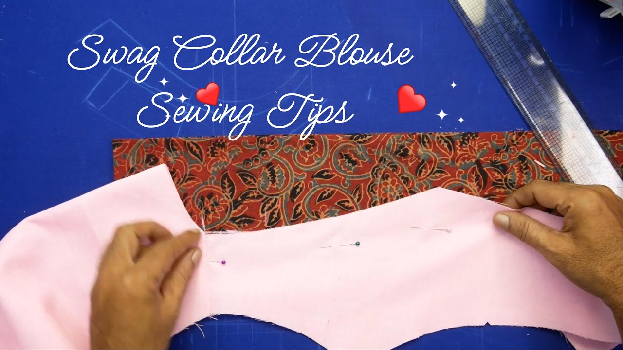 How to make Shawl Collar blouse Cutting And Stitching easily | Swag Collar Blouse Sewing Tips #96