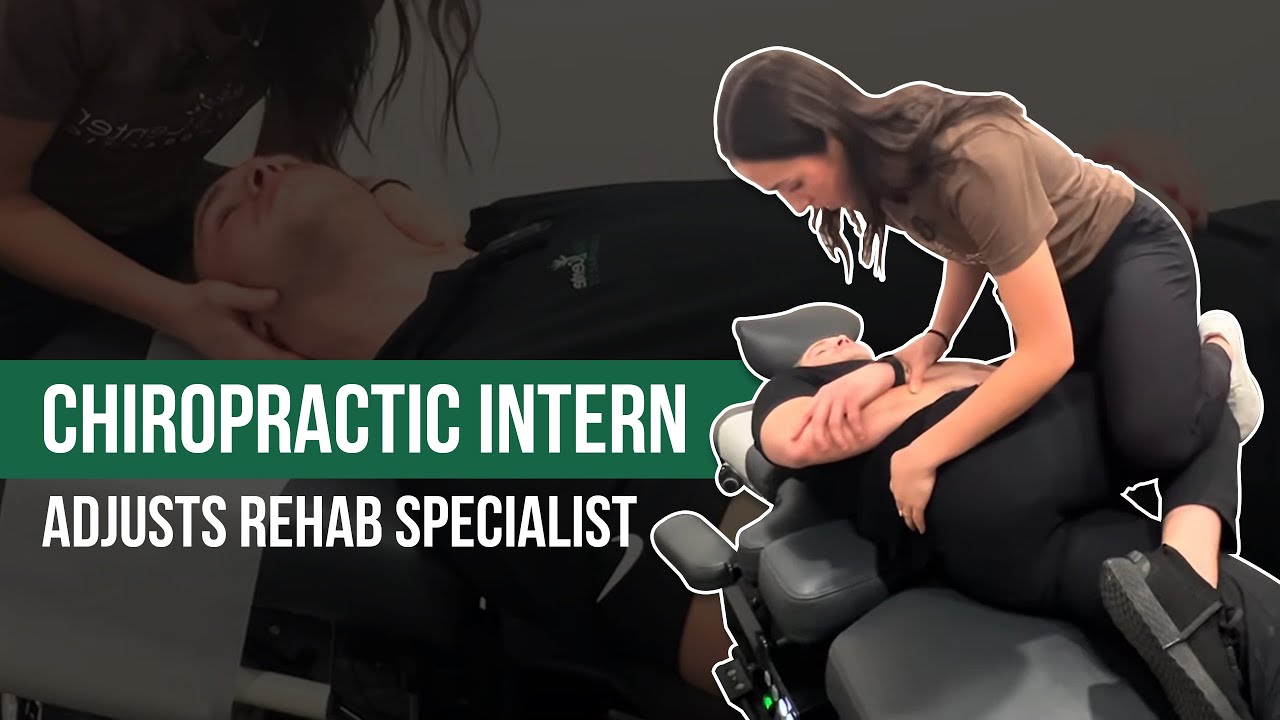 Chiropractic Intern Adjusts Rehab Specialist for Neck, Back, and Hip Pain