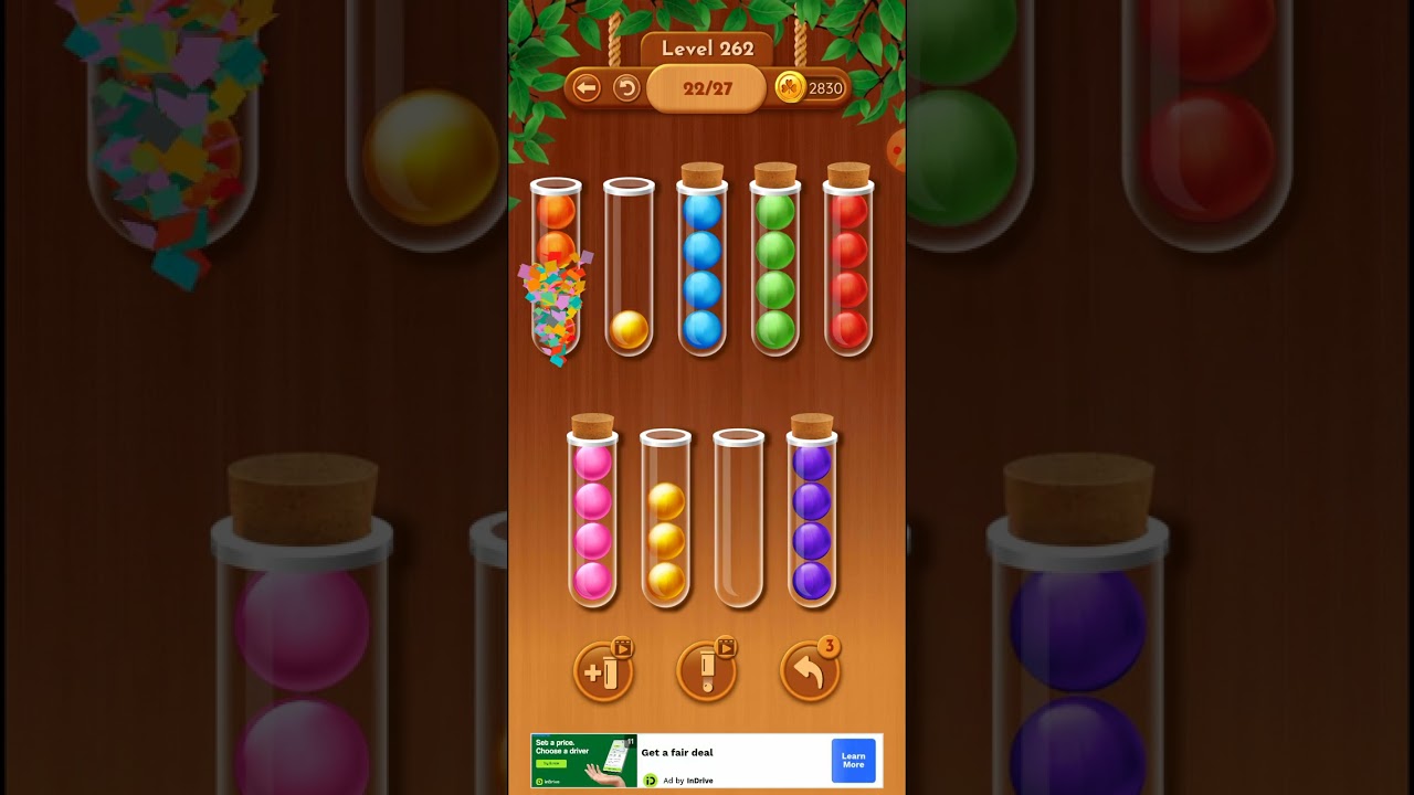 261 to 265 Level woody sort ball sort puzzle game 2023