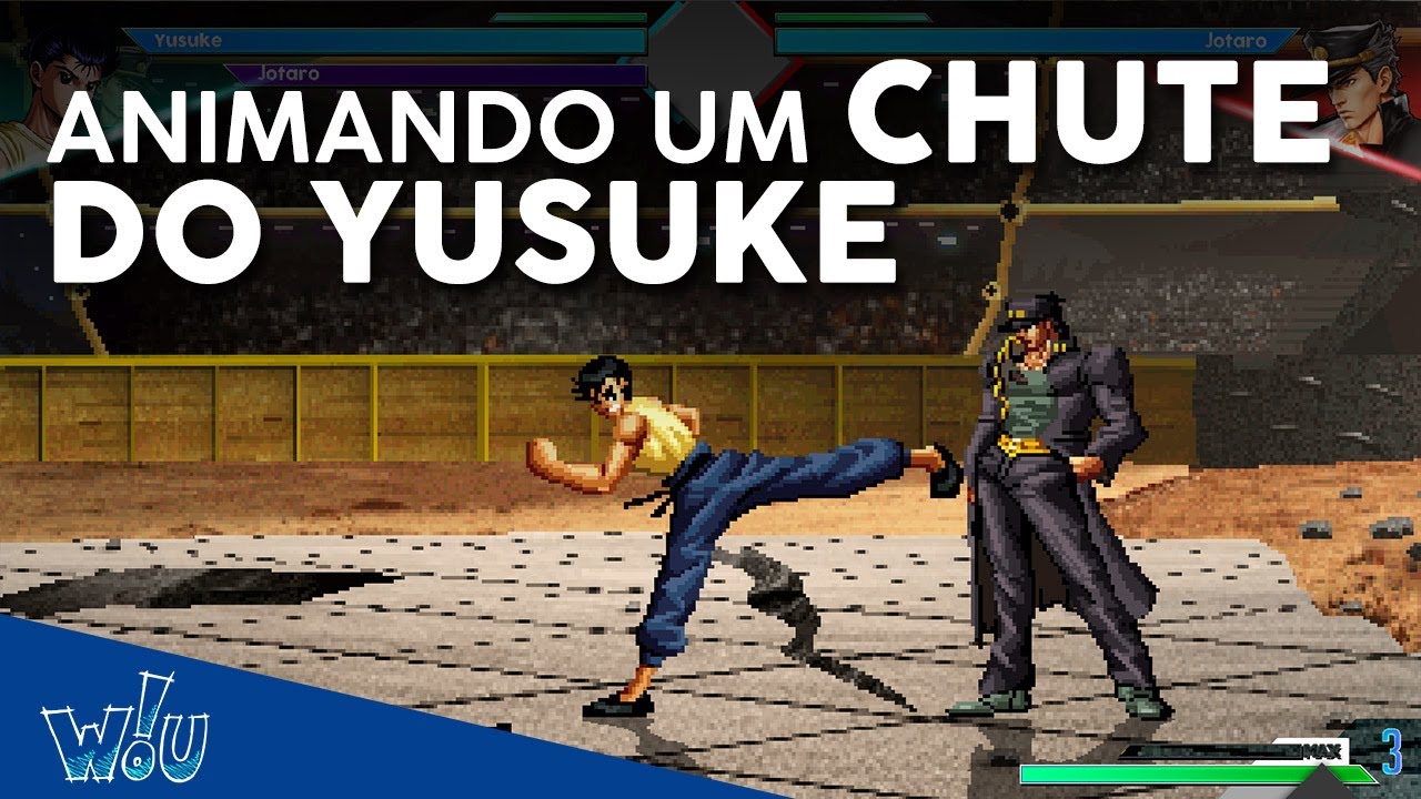Chute do Yusuke KOF Style - Criando do zero uma animação