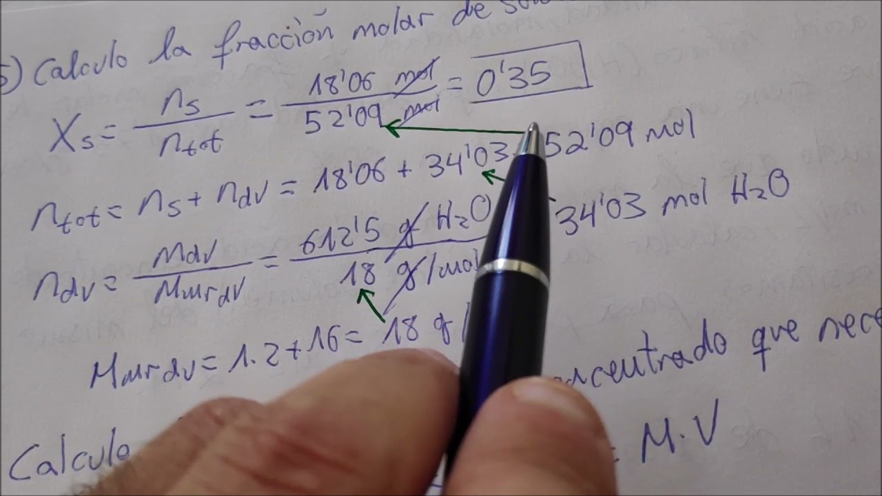 Cálculo de la molaridad de una disolución conocidas su densidad y su riqueza. 1ro bachillerato