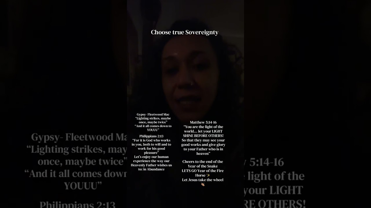 Reflection: Choose Sovereignty, you are the Light