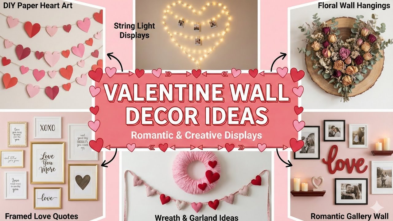 168+ Valentine Wall Decor Ideas 2026 | Romantic Wall Art & Canvas Styling