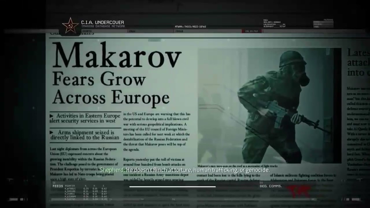 this man makarov is fighting his own war and he has no rules