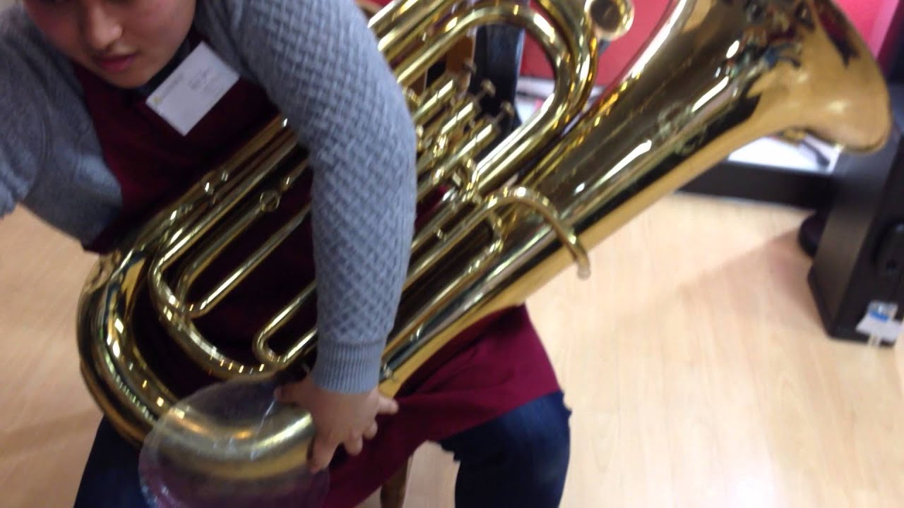 Brass instrument dent removal techniques１　凹出し 〜チューバ〜
