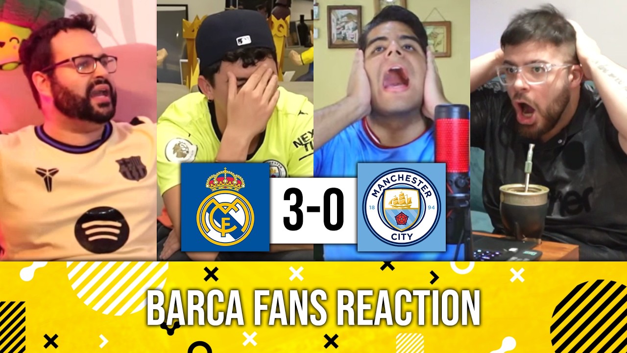 BARCA FANS REACTION TO REAL MADRID 3-0 MAN CITY *VALVERDE HATTRICK*🔥🔥🔥 (UCL Round of 16 Leg 1)