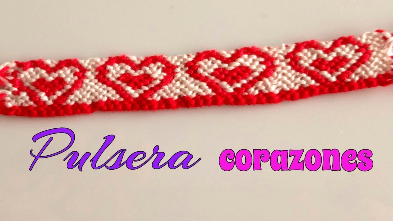 PULSERA de HILO con PLANTILLA/ PATRÓN GRATIS.