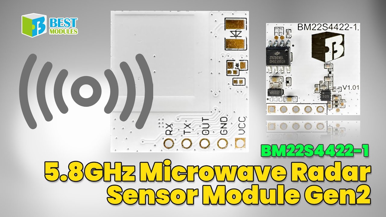[Sensor Modules | Security] 5.8GHz Microwave Radar Sensor Module Gen2 BM22S4422-1 #RadarSensor
