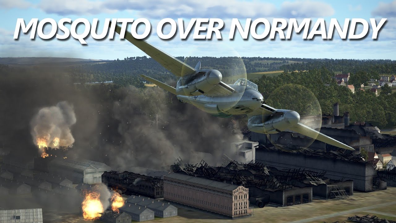 Mosquito Flight over Normandy in IL-2 Sturmovik: Normandy