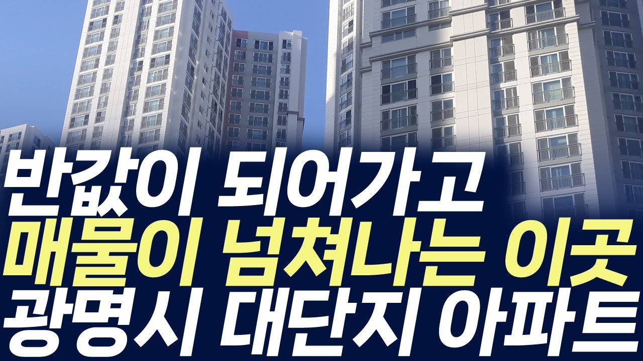광명시 대단지 아파트 ,반값이 되어가고 매물이 넘쳐나는 이곳(부동산 아파트 미분양 분양권 입주권 재개발 재건축)