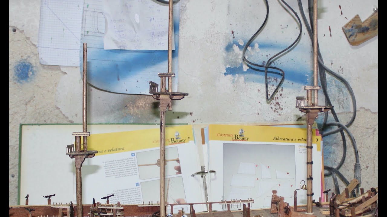 Realizzo e completo la 1° fase dell'alberatura dell'H.M.S BOUNTY