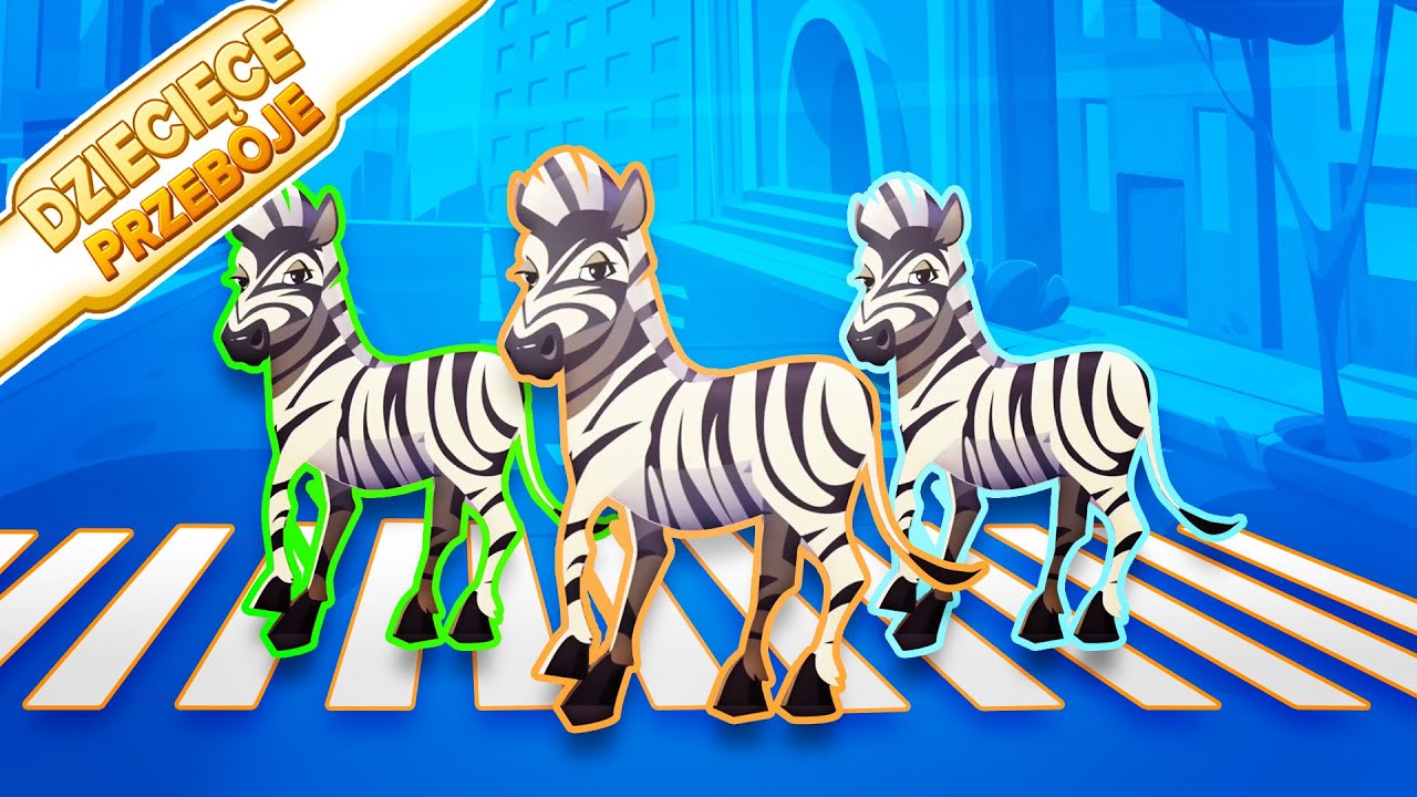 Zebra Drogowa | Dziecięce Przeboje | Polskie Piosenki dla Dzieci