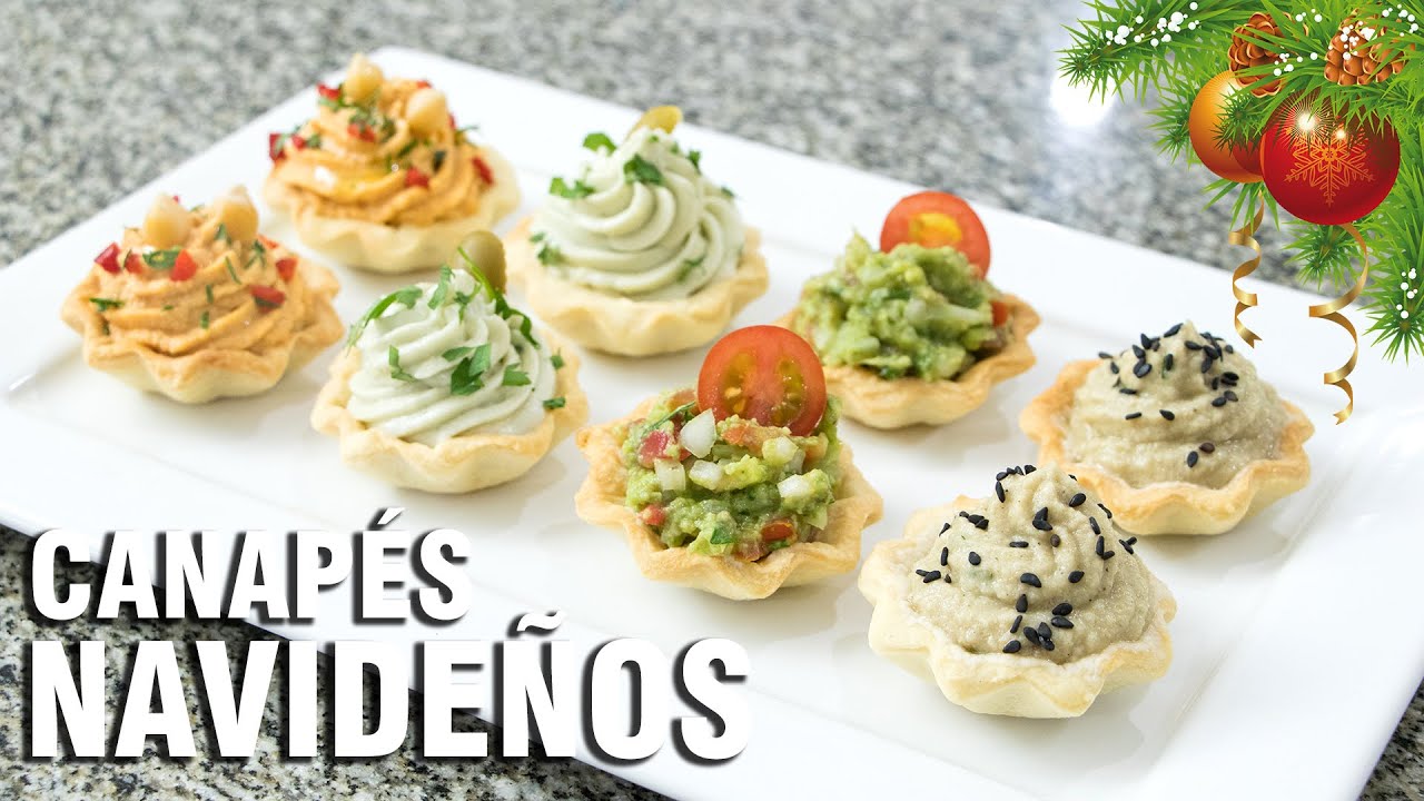 CANAPÉS VEGETARIANOS FÁCILES 🎄 (Especial Navidad)