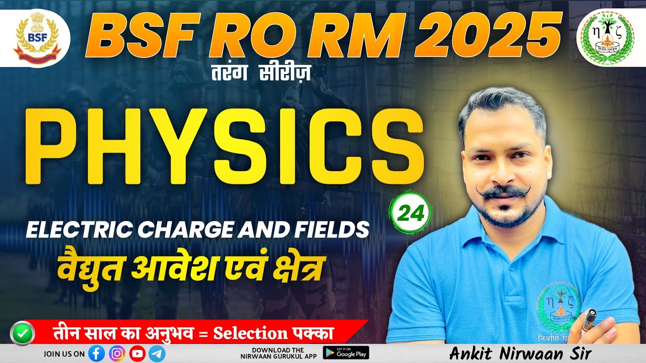 Electric charge and Fields | BSF RO RM 2025 | Complete Concept | Lect. - 25 by Ankit Nirwaan sir