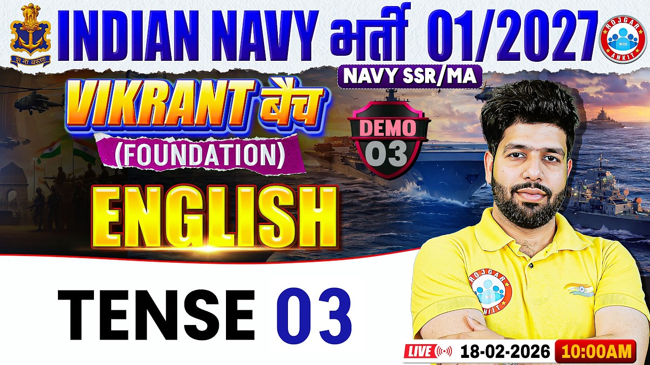 Navy SSR English Classes 2026 | Vikrant Batch Demo Class | Tense | English For Navy MA By Anuj Sir